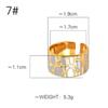 Stainless Steel Metal Wide Double Color Statement Ring for Women 18K PVD Plated Personalized Temperament Jewelry Gift