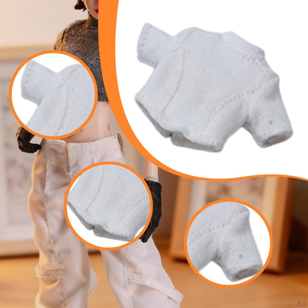 -Shirt Top for Female Dolls, Short Articulated Figures, Made of Quality Material, Suitable