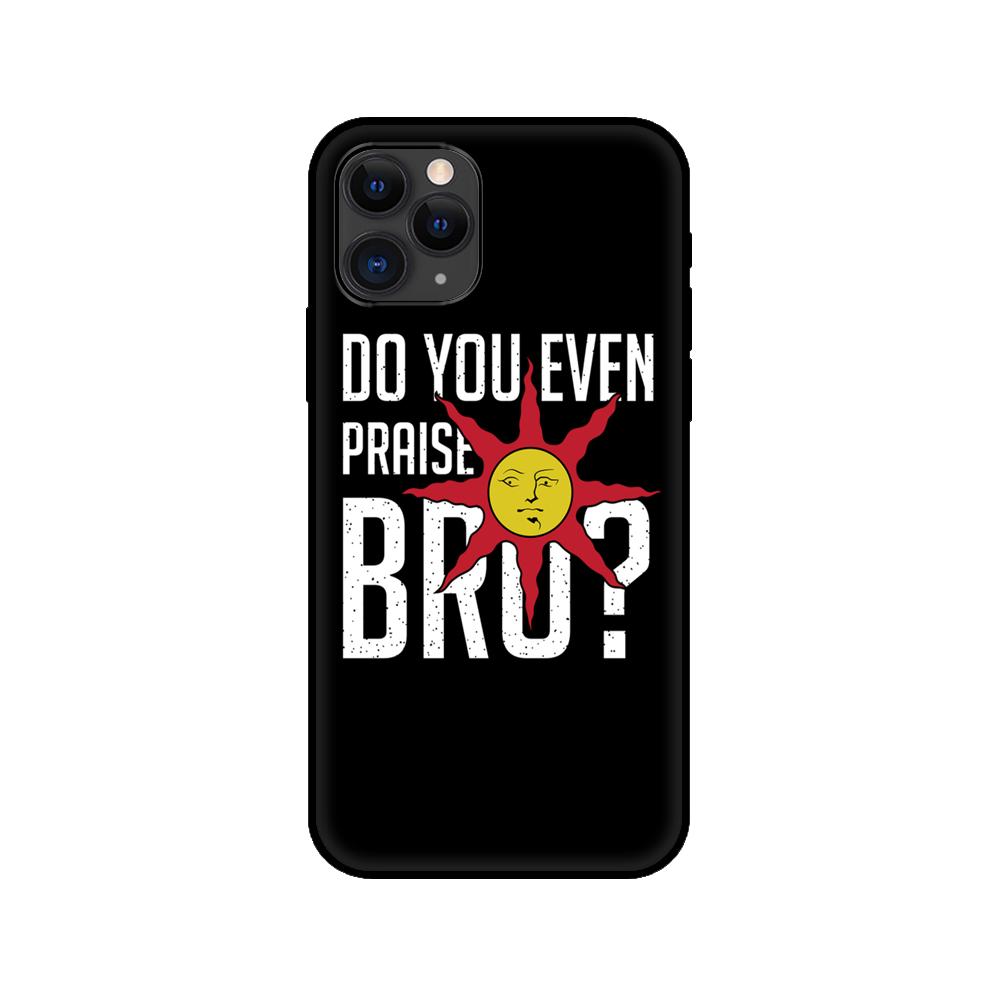 Black tpu case for iphone 5 5s se 2020 6 6s 7 8 plus x 10 XR XS 11 12 mini pro MAX back cover Praise the Sun Dark Souls