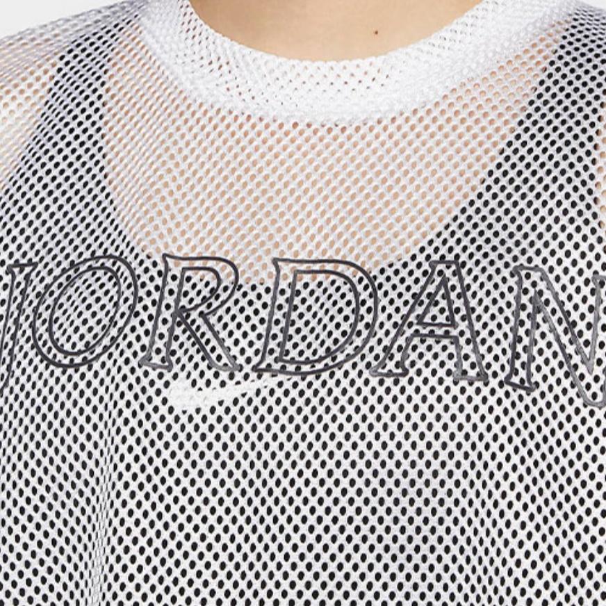 (WMNS) Air Jordan Sports Stylish Mesh Short Sleeve White Women's CZ1892-100
