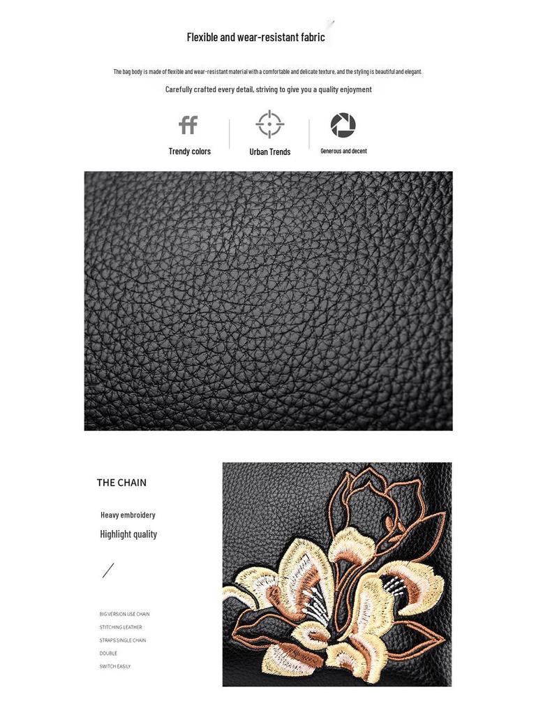 Embroidered Floral Women's Crossbody Clutch - 2025 New Chinese Style