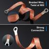 Universelle Kfz-Massebänder 101520 Zoll Motor-Masseband-Kit mit Ringklemmen, verzinnte Kupfer-Motor-Massekabelbänder für die meisten Autos