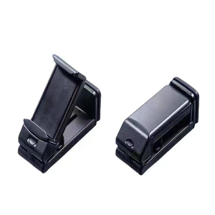 

Adjustable Desktop Phone Stand: Foldable, Rotating Clip for Travel & Streaming чёрный