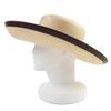 Excellent MOTSCH HERMES Hat Ribbon Leather Trim Wide Brim Straw Hat Natural Brown 56 Used