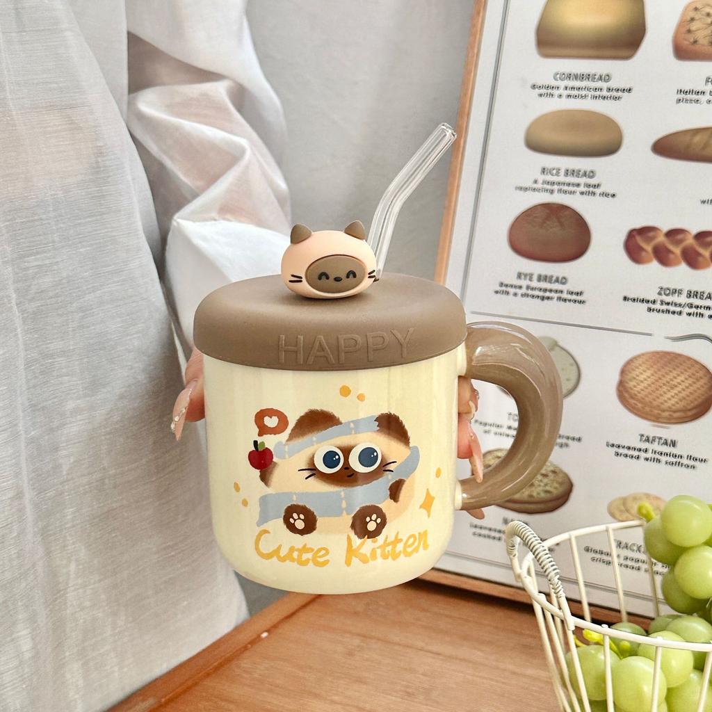 Creative Bear Cartoon Mug High Pretty Drinking Water Cup Souvenir Cute Household Coffee Cup