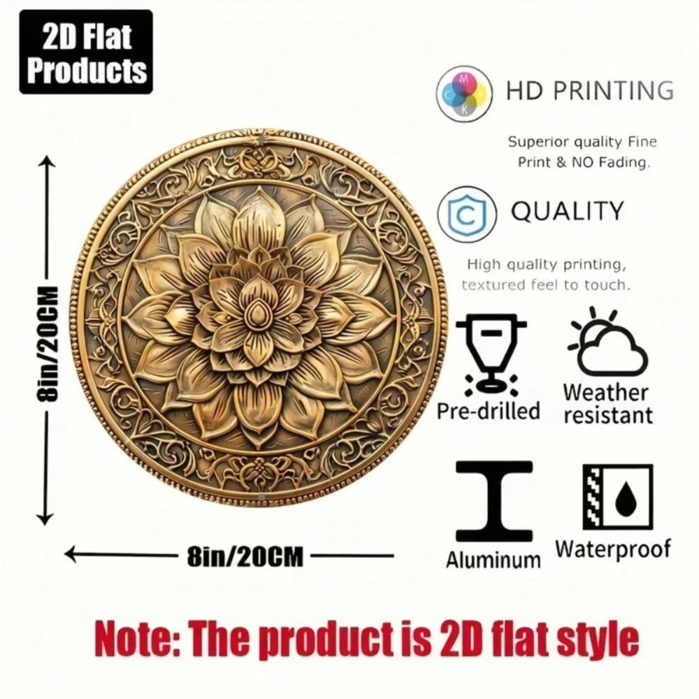 Metal Wall Art Mandala Decor For Home Bar Kitchen Office Party Halloween Gift