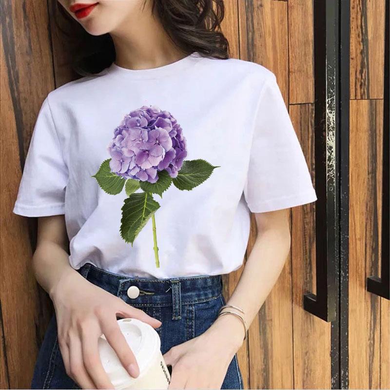 2025 Womens T-Shirts Summer Fashion Shirt Streetwear White Tee Shirt Femme Oversize Fashion Fun Retro Female Tops