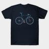 Men Black Print T-shirt Bike Anatomy No-Cut Transfer Paper Print Cotton Tshirt