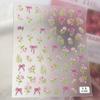 3D Japanese Bow & Flower Nail Art Stickers