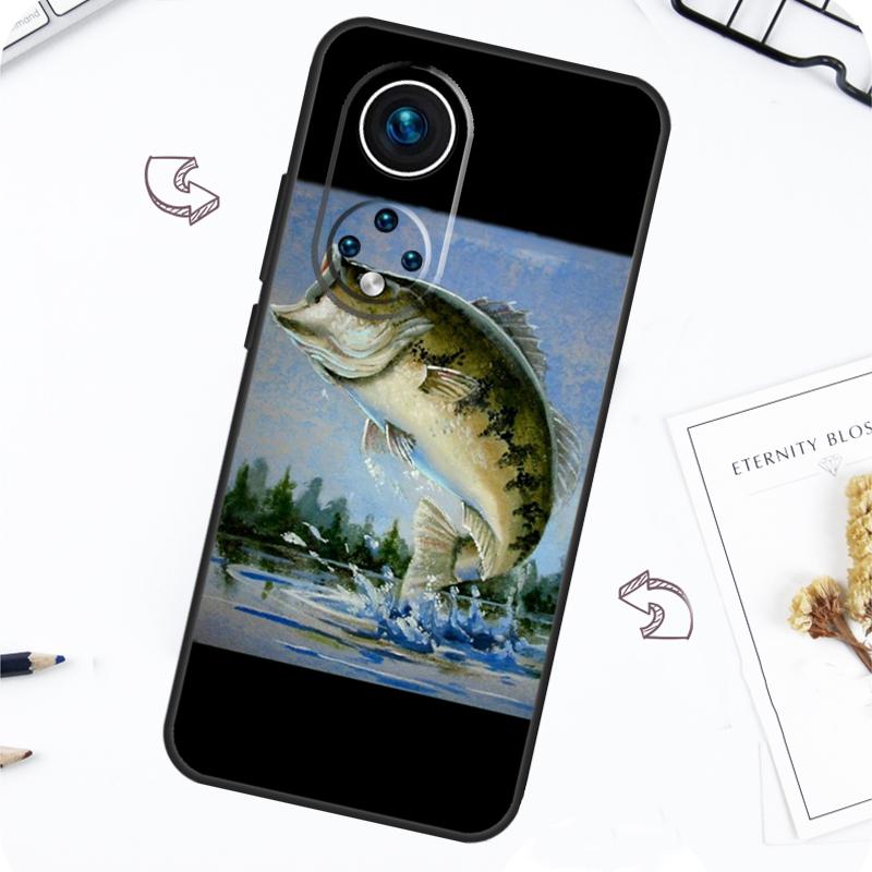 Bass Fishing Case For Honor Magic 7 5 6 Pro Honor 200 Pro X9b X9a X8b X8a X8 X9 X9c 50 70 90 Lite Cover