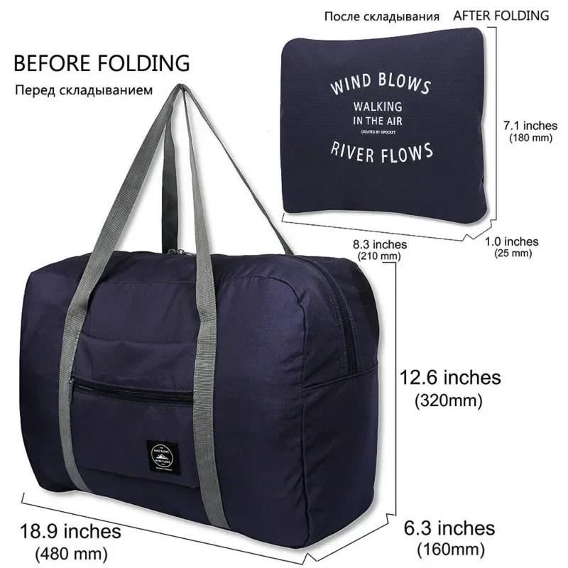 New Portable Nylon Folding Travel Bags Large Capacity Luggage Accessories WaterProof Handbags Clothes Storage Closet Organizer