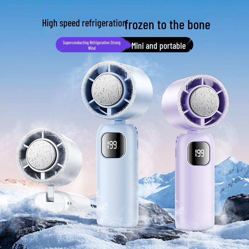 2026 Kompakter Turbo Mini Handventilator mit Hochgeschwindigkeits-Halbleiter-Eispack