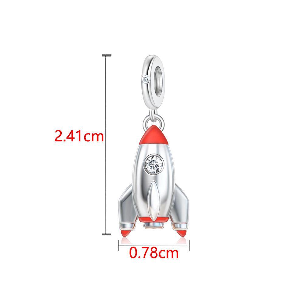 Eco-friendly Copper S925 Travel Car Rocket Motorcycle Pendant Bracelet Necklace Bead Accessories