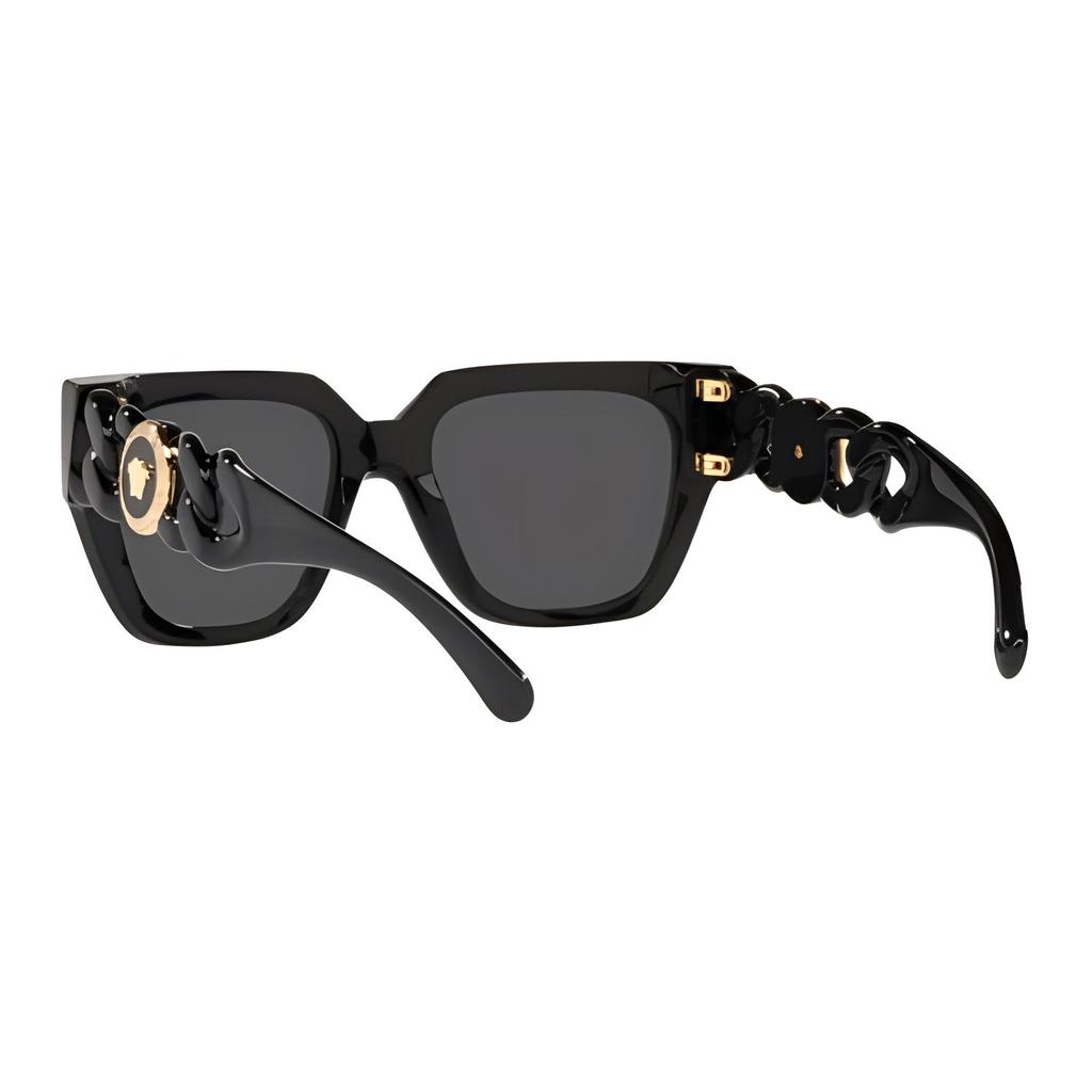 Versace Medusa Logo Square Sunglasses Unisex Sunglasses Black VE4409GB187