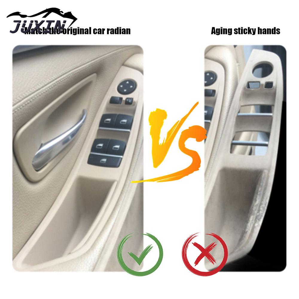 Inner Door Panel Handle Pull Trim Set Window Switch Armrest Pane Fit For BMW 5 Series F10 F11 7PCS RHD