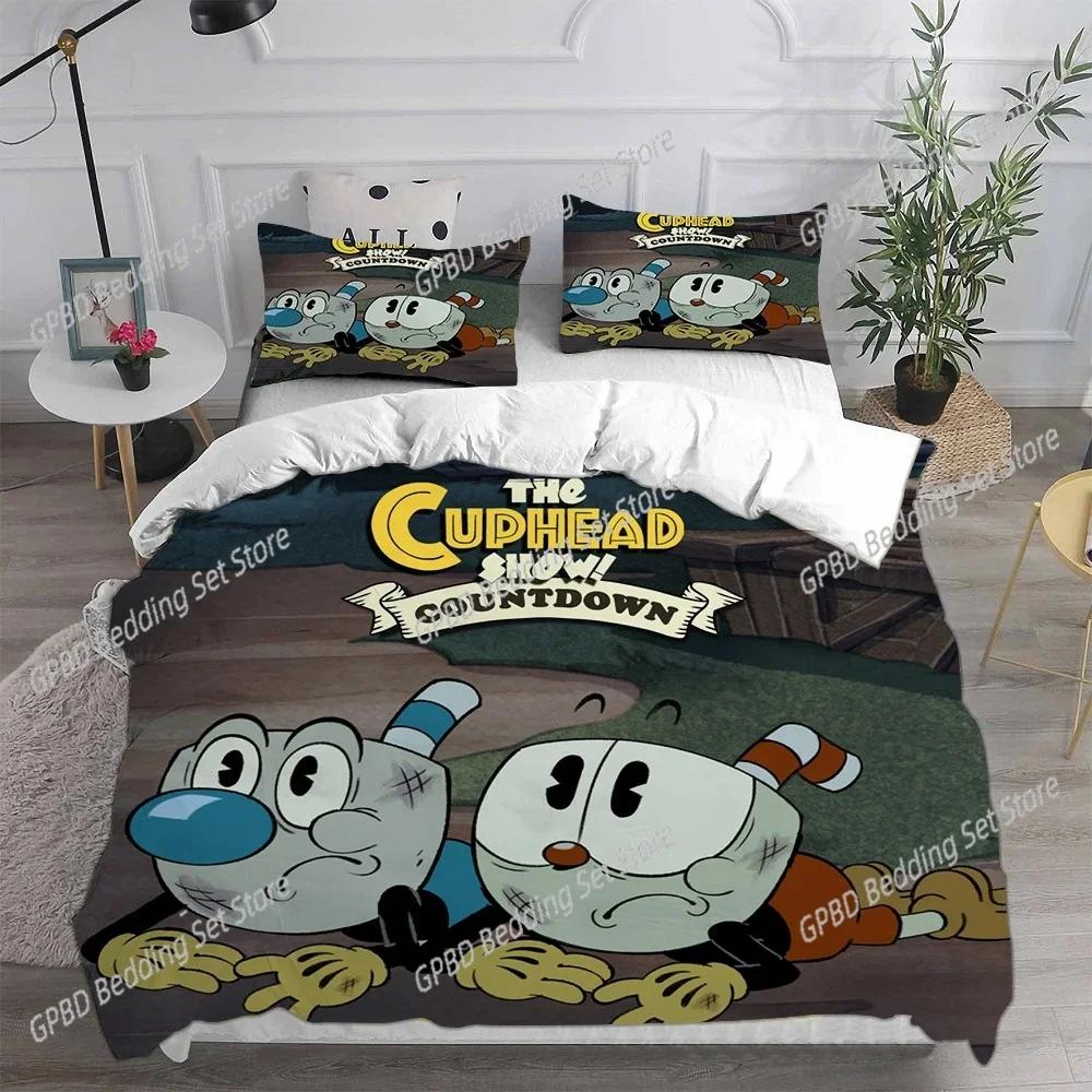 New Home Textiles Cartoon Cuphead Bedding Set Bedroom Soft Modern Bedspreads Comefortable Duvet Cover Quilt Cover And Pillowcase