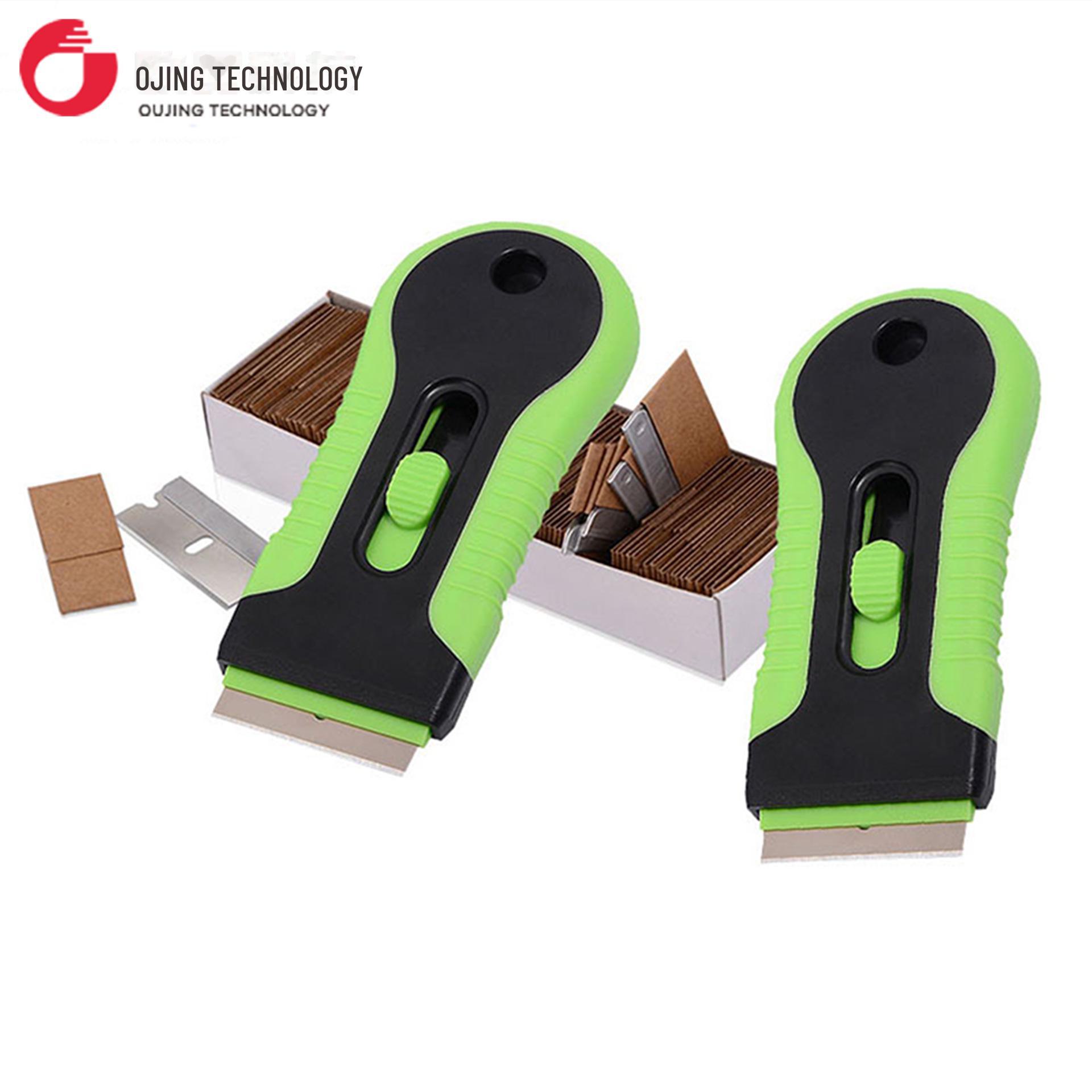 

Многофункциональный скребок для стекла и пленки с телефона с выдвижной головкой Retractable Scraper with Single Blade зелёный