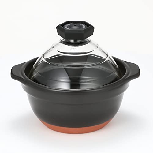 HARIO GNR-200-B 2-3 cup rice pot with glass lid