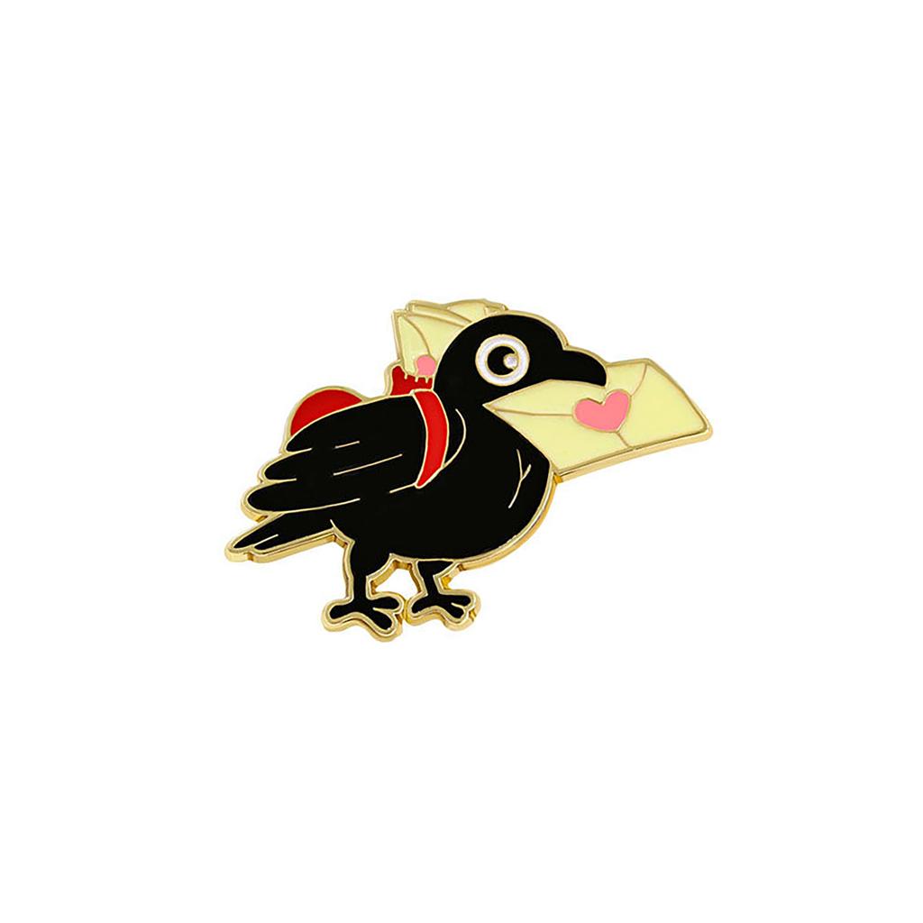 Unique Rhinestones Crow Brooch Pin Delicate Fashion Accessory for Clothings and Bags Decoration Casual Wear