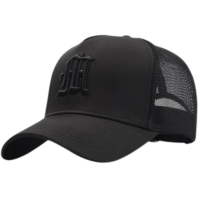 New Hat Men's Summer Thin High Top Baseball Cap Tide Big Head Fence Mesh Breathable Cap Sunscreen Sun Hat