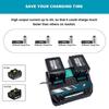 18V DC18RD Dual Ports Battery Charger for Makita 14.4V-18V Lithium-Ion Battery BL1415 BL1430 BL1830 BL1840 BL1850 BL1850B