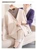 2025 Autumn/Winter New Arrival: Loose Long Sleeve Knit Sweater for Middle-Aged and Elderly Women - Simple, Comfortable Fake Two-Piece Style