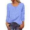 Women's New Button-Down Fashion Print Long Sleeves T-Shirt Slim Top Casual Tops