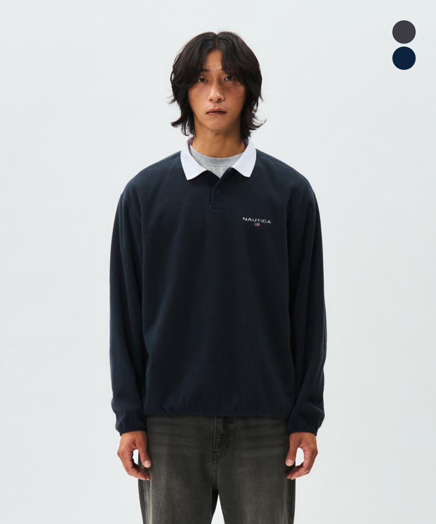NAUTICA 83 Flag Polar Collar Sweatshirt Nfl2095