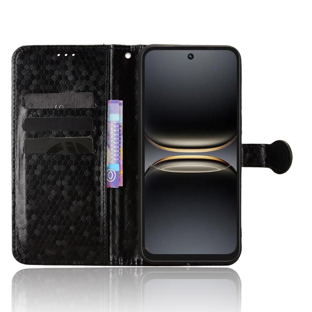 For TECNO Spark 40C Wallet Case Dot Pattern Imprint PU Leather Phone Cover with Wrist Strap