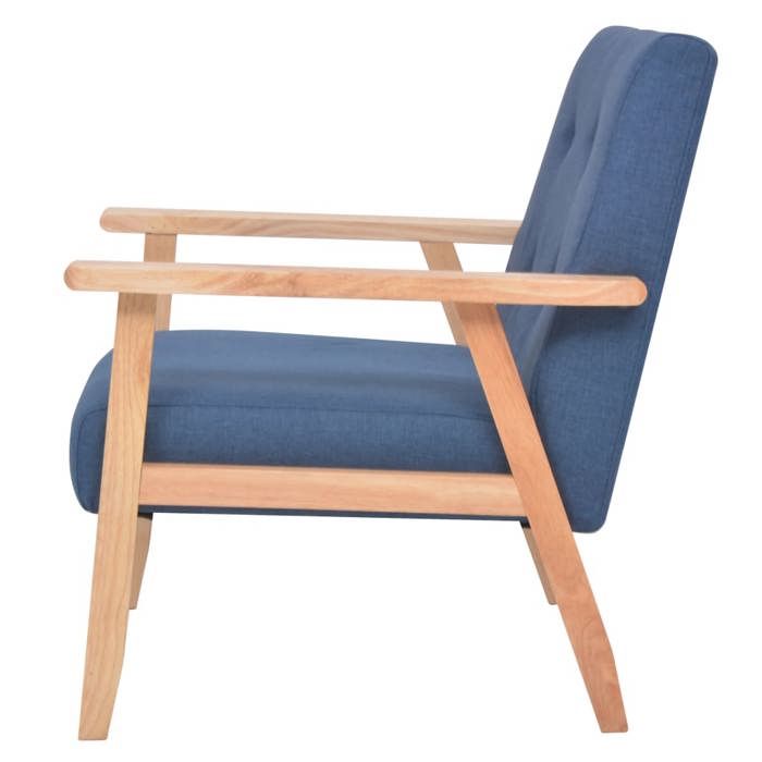 Fauteuil - vidaXL - Bleu - Tissu polyester - 1 place - Design contemporain
