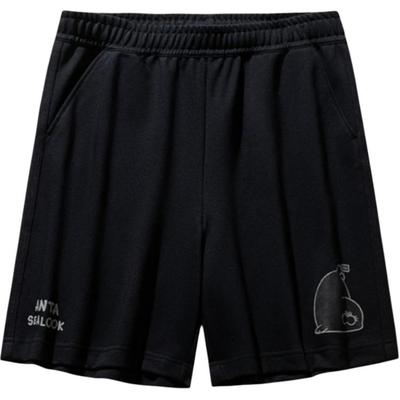 X Seal Look Collaboration Sports Lifestyle Series Simple Elastic Letter Comfortable Lace-Up Casual Shorts Men Shorts Basic-Black 172528309-2