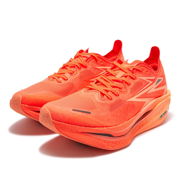 361 Fabric Low Top Full Length Carbon Plate Casual Marathon Racing Running Shoes Unisex Orange Red 672512205-5