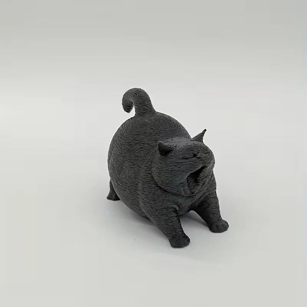 1pc Yawning Cat Statue Toy, Compact Desktop Decor for Home, Office, Car, Perfect Gift for Cat Lovers (Christmas, Halloween, Birt