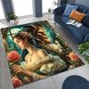 3D Lovely Beauty and The Beast Cartoon Rug for Bedroom Living Room Sofa Home Doormat Decor, Large Kids Play Non-slip Floor Mat