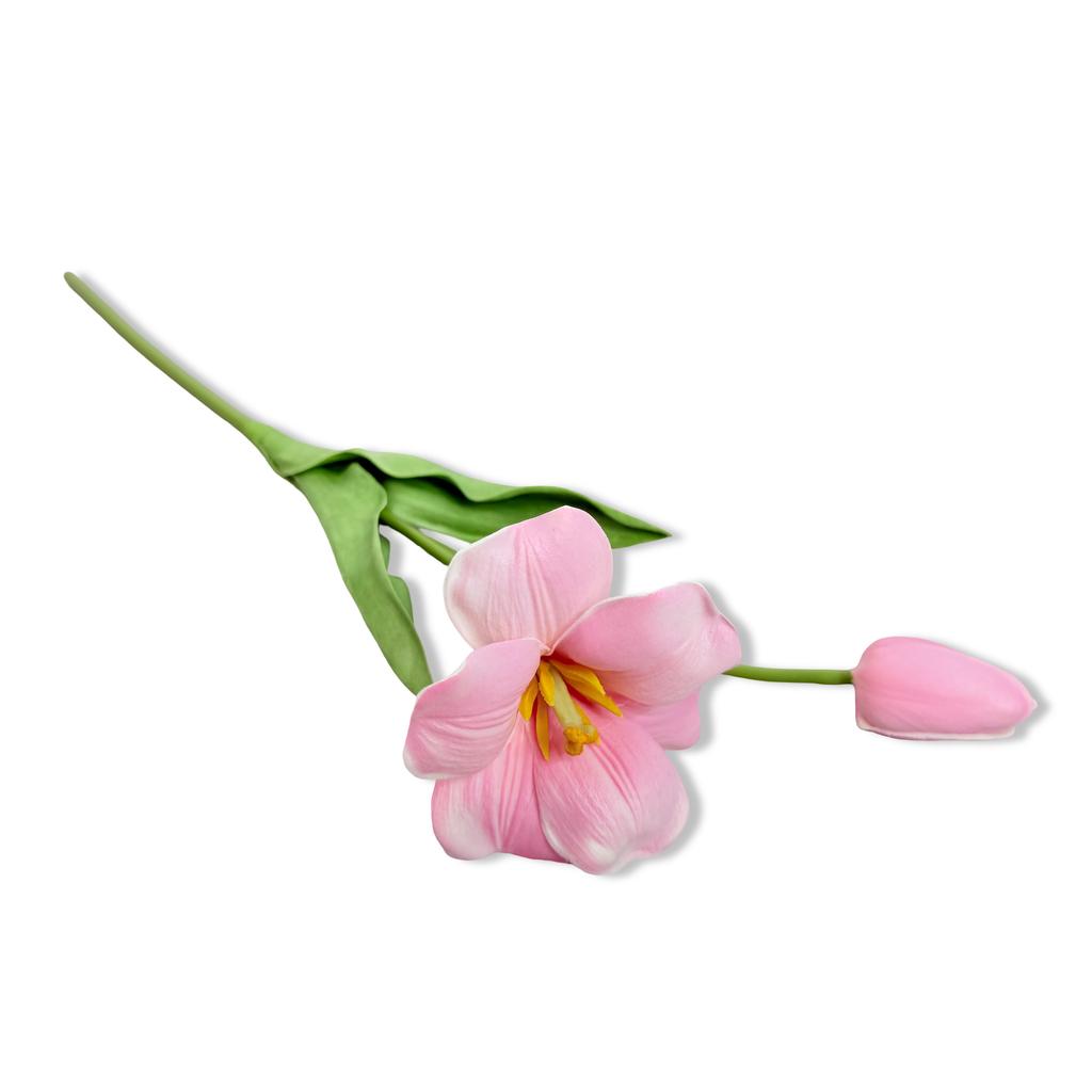 Branch - Pink Foam Tulip 53 Cm