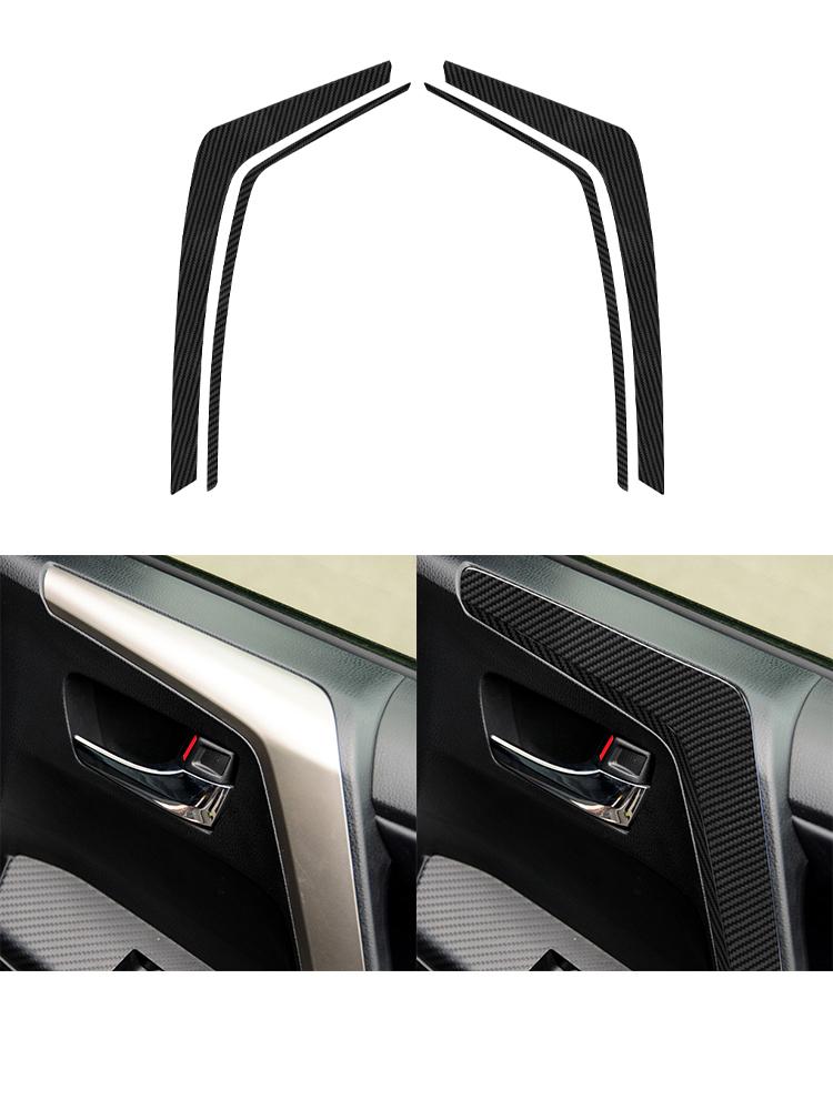 Black For Toyota RAV4 2013-2015 Car Interior Button Panel Decoration Protection Carbon Fiber Sticker Auto Styling Accessories