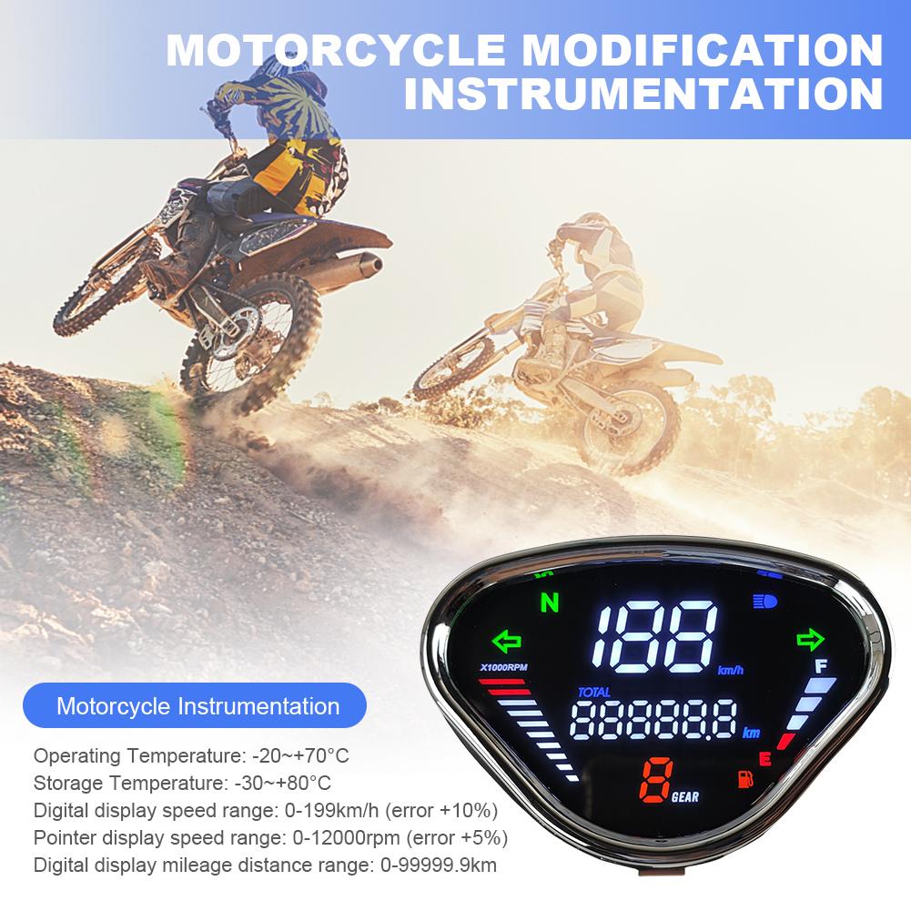 Digital Odometer Waterproof Motorbike Tachometer Odometer Digital Speedometer Tachometer for Honda DAX 70 CT50 CT70 Jialing70