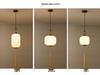 Modern Asian-Inspired Striped Glass Pendant Light for Restaurants and Bars