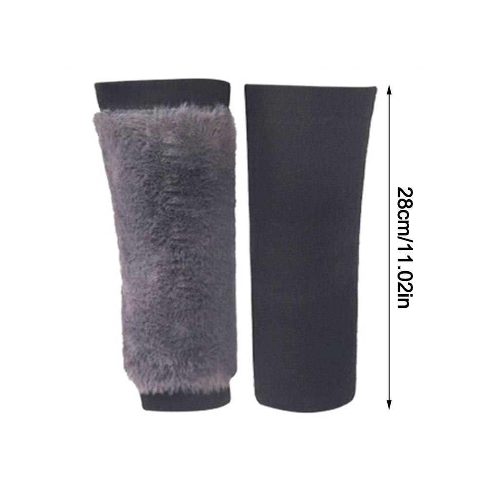 Faux Rabbit Fur Thermal Knee Sleeves Elastic Knit Fleece Knee Pads Knee Warmers  Outdoor Activities