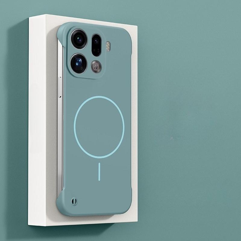 For Magsafe Bezel-less Phone Case for OPPO Find X9 Pro Ultra Thin Frameless Hard PC Magnetic Cover for OPPO Find X9Pro Funda