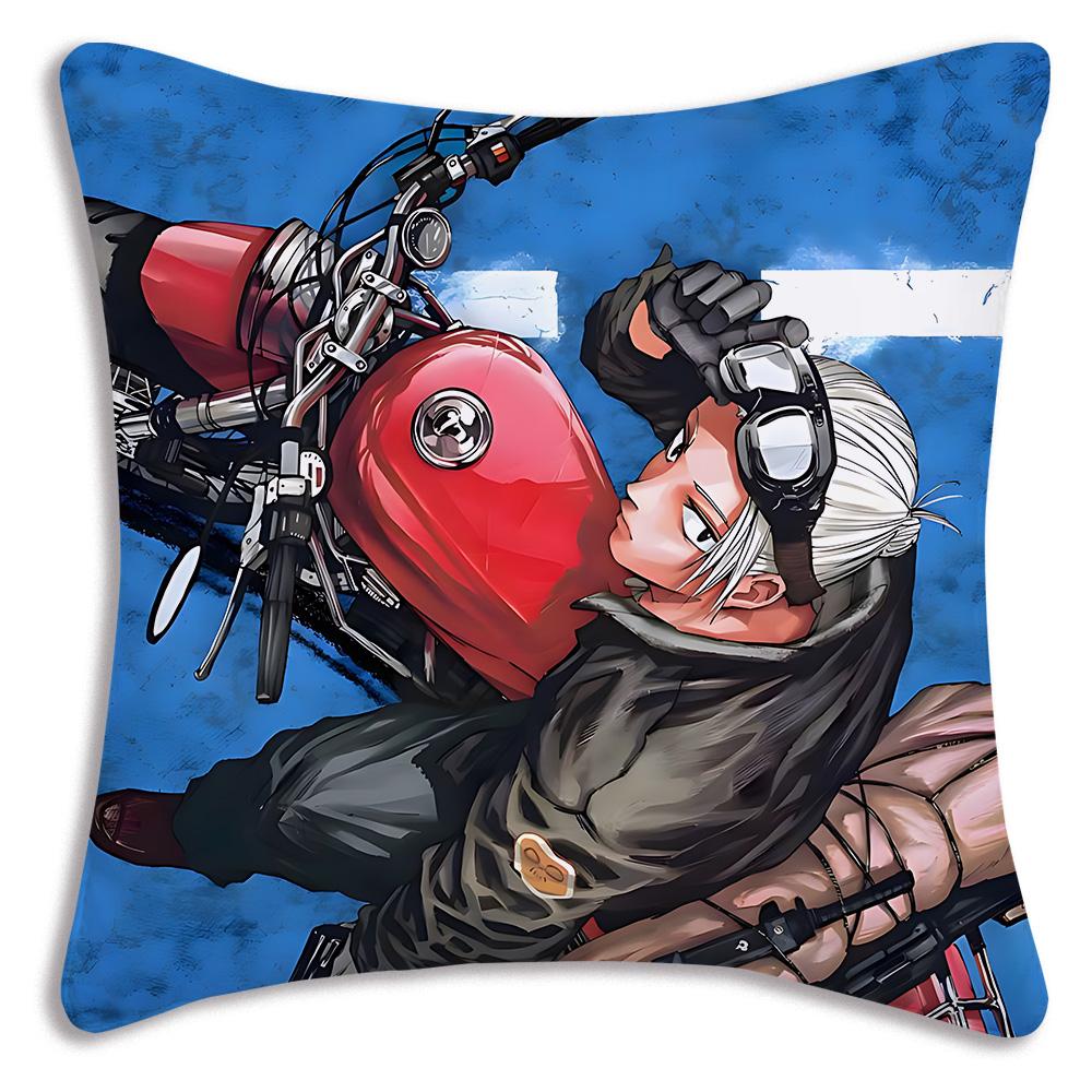 Anime Sakamotos Days Pillow Covers Cartoon Sofa Decorative Home Double-sided Printing Short Plush Cute Cushion Cover