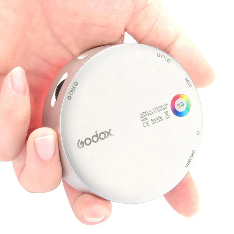 R1 Round RGB Mini Creative Fill Light for Camera Studio Video Photography with Built-in Lithium Battery CRI 98 TLCI 97