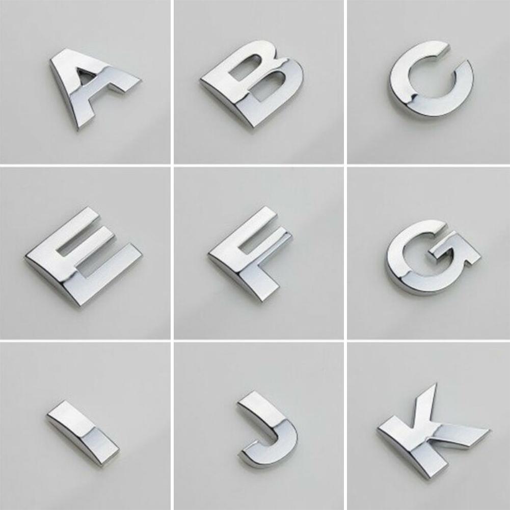 Cars Auto Parts Badge Car Emblem Decals Auto Ornamentsation Sticker Number Self-adhesive Letter