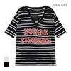 VANAKE V-Neck St Pattern Short Sleeve Knit_Vb38Ktm302Z