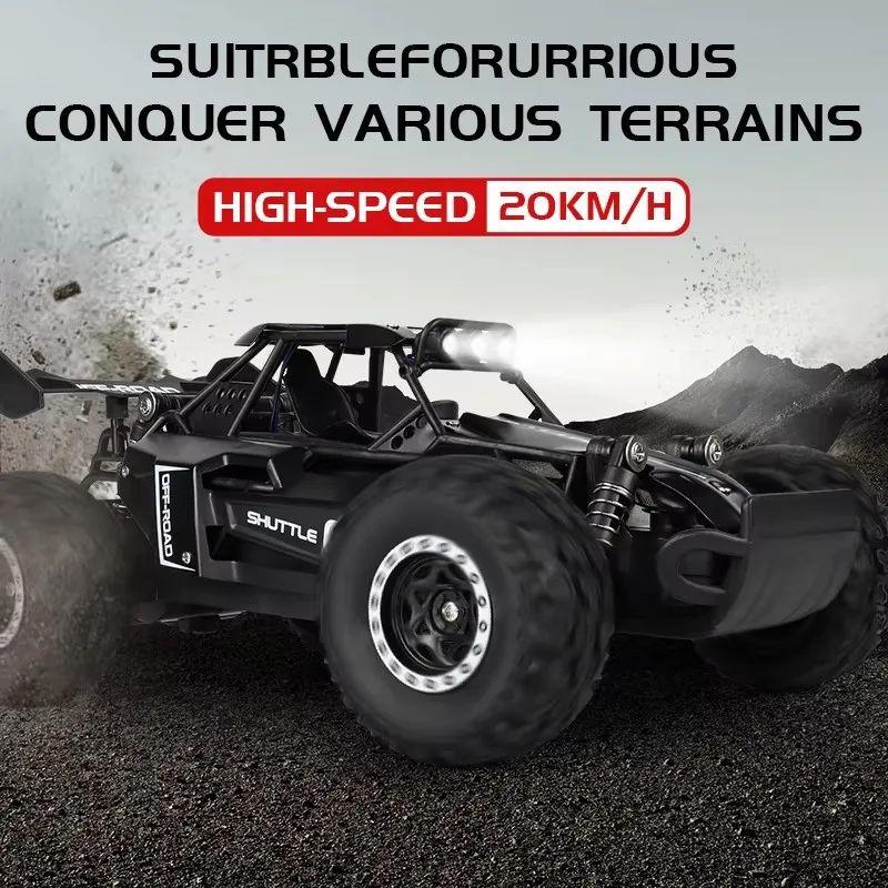 RC Car RC Drift Racing 1:16 Full Proportion Vehicle Off Road Alloy 2.4G Radio High-Speed Trucks With LED Light Climbing Gift Toy