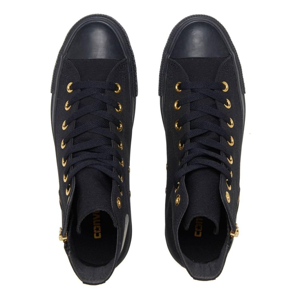 Converse All Star Gold Stripe Z Hi Black Black 31316632 Black Black