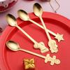Stainless Steel Cartoon Snowman Coffee & Dessert Stirring Spoon