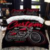 Motorkářský jezdec Postelová přikrývka Set Queen Calico Twin Size Přikrývka Povlečení Set Jednolůžko King Měkký Polyester Prošívaný povlak