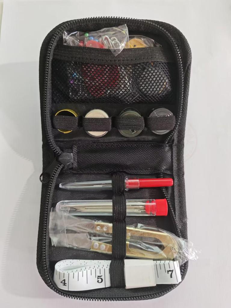 Portable 27-Piece Sewing Kit with Needle and Thread Box