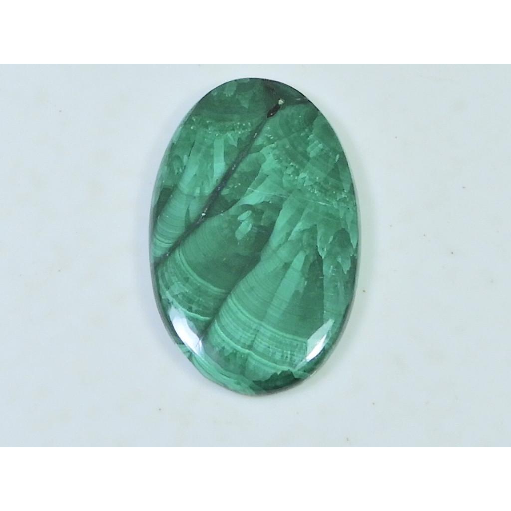 21X34X4MM Natural Malachite Flower Design Oval Cabochon Loose Gemstone 43Cts D-489